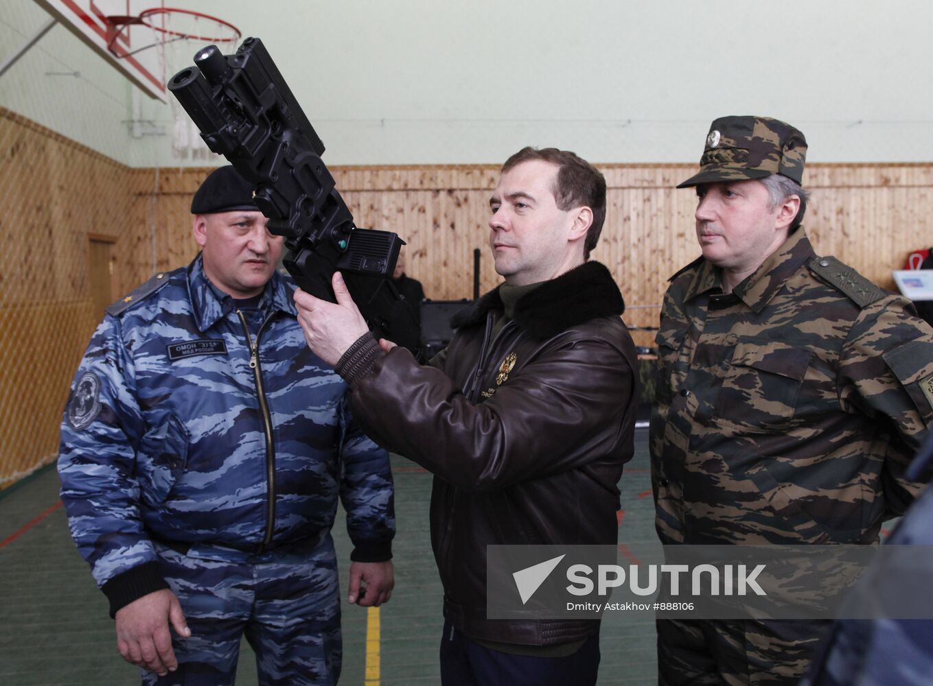 Dmitry Medvedev visits OMON police base "Bison" near Moscow