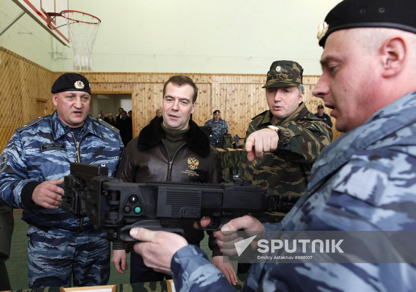 Dmitry Medvedev visits OMON police base "Bison" near Moscow