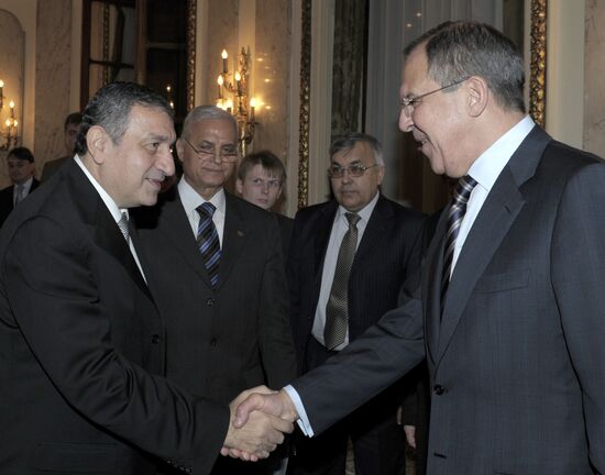 Meeting of Sergei Lavrov and Isam Sharaf in Cairo
