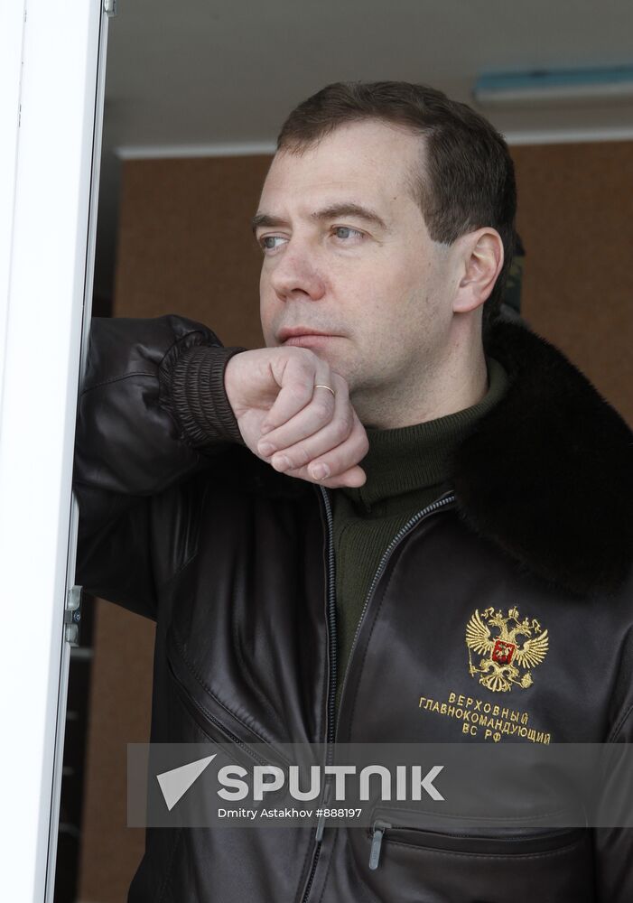 Dmitry Medvedev visits OMON riot police base "Bison" near Moscow