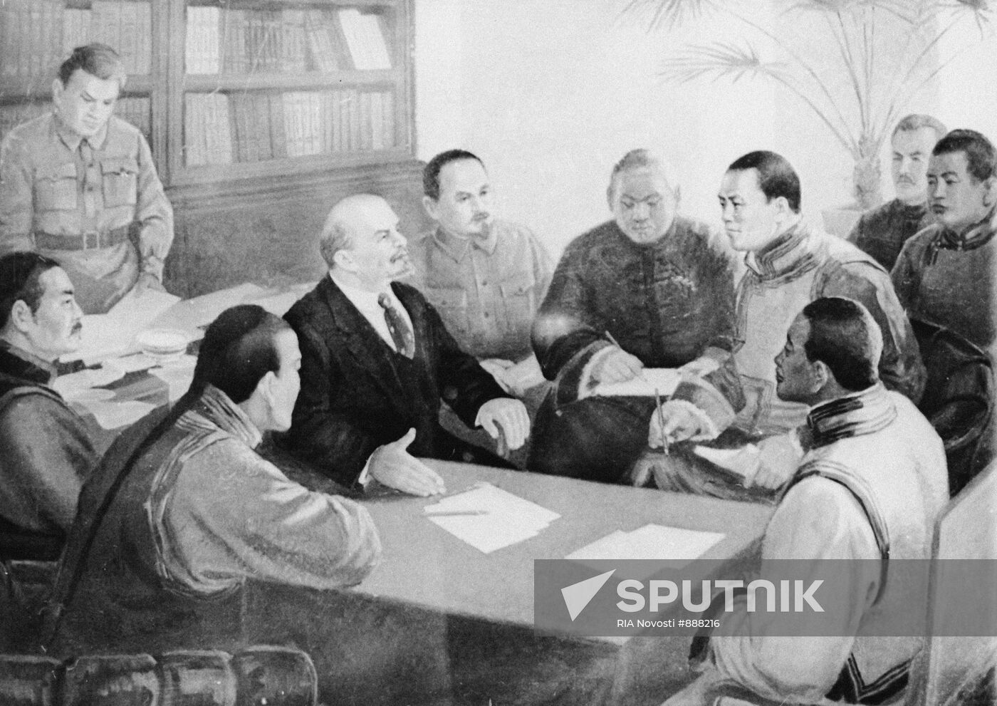 Vladimir Lenin meets with Mongolian delegation