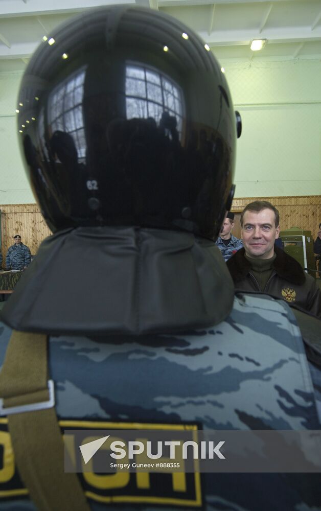 Dmitry Medvedev visits Zubr OMON police division