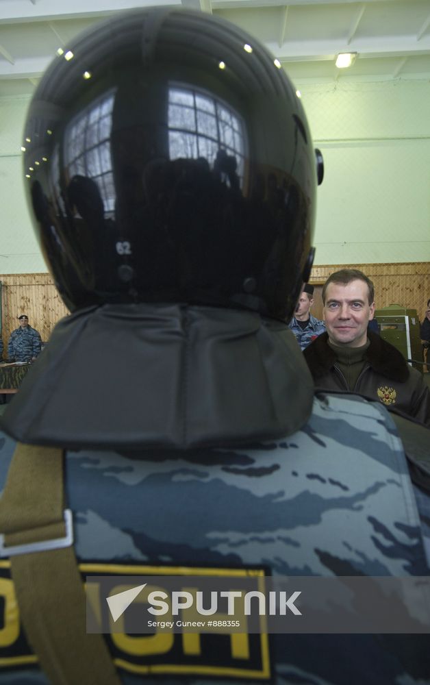 Dmitry Medvedev visits Zubr OMON police division