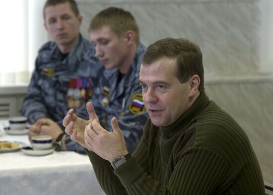 Dmitry Medvedev visits Zubr OMON police division