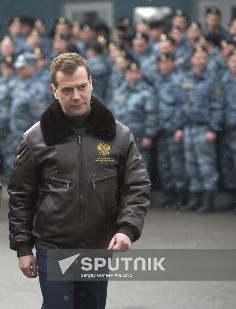 Dmitry Medvedev visits Zubr OMON police division