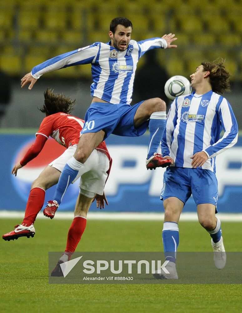 Football. RFPL match "Spartak" (Moscow) - Volga