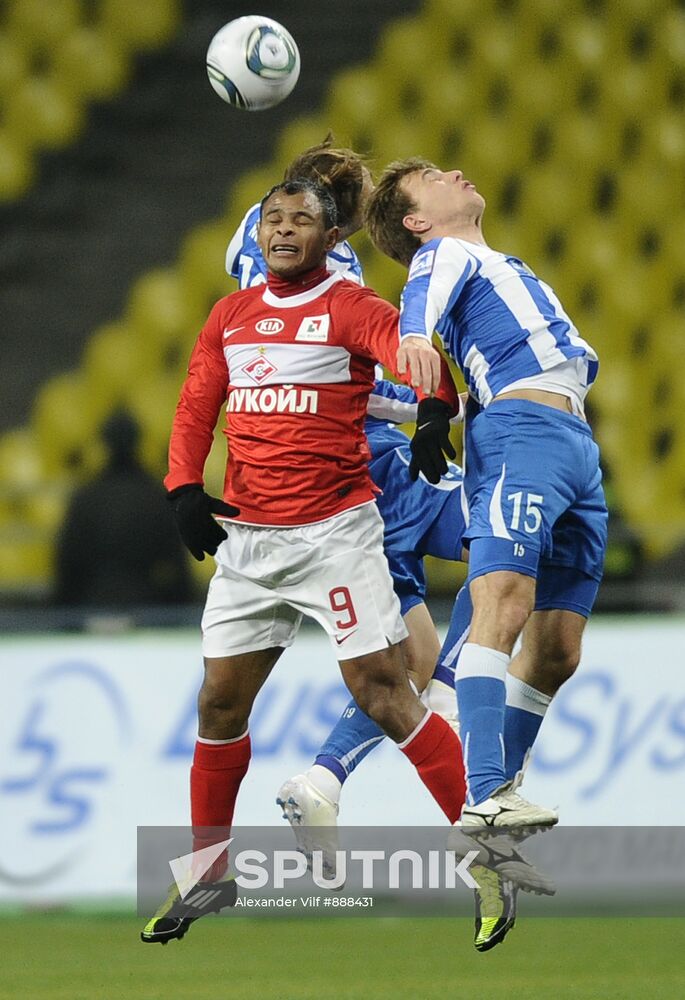 Football. RFPL match "Spartak" (Moscow) - Volga
