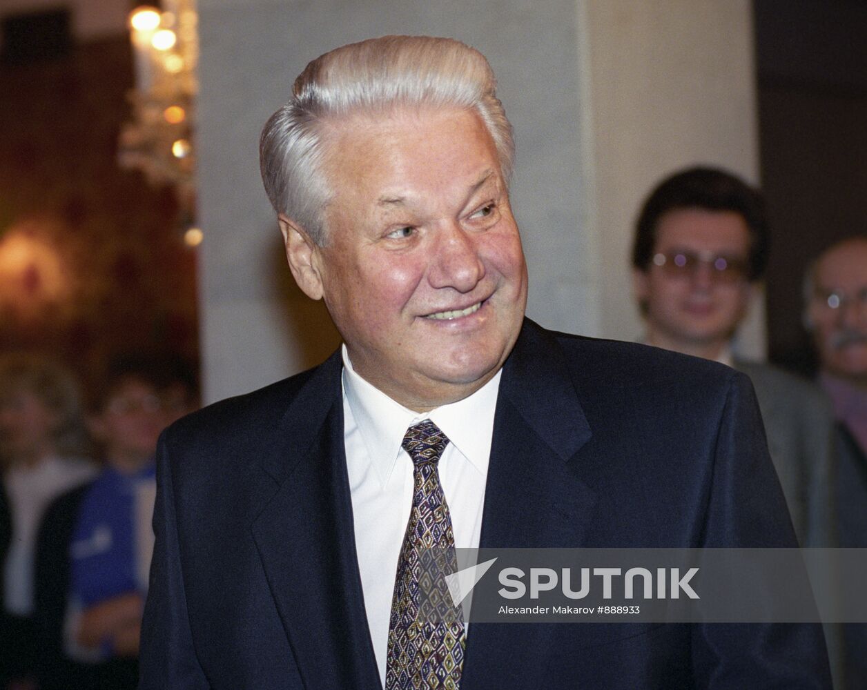 Russian president Boris Yeltsin