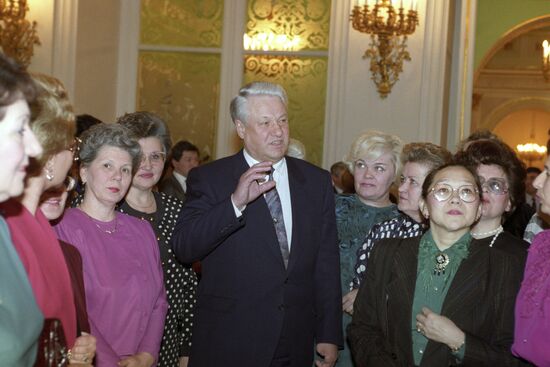 Russian president Boris Yeltsin