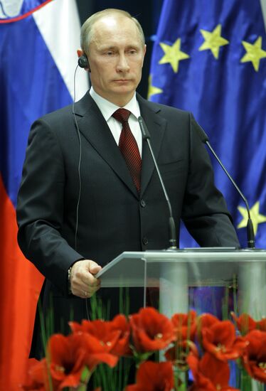Vladimir Putin visits Slovenia