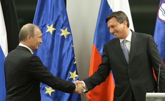 Vladimir Putin visits Slovenia