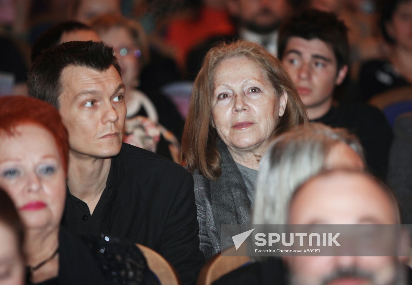 Lyudmila Zorina with her son, Filipp Yankovsky