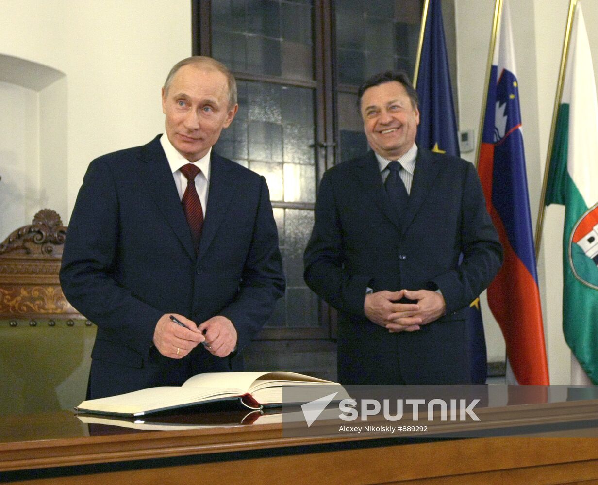 Vladimir Putin visits Slovenia