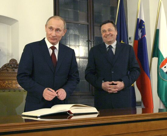 Vladimir Putin visits Slovenia