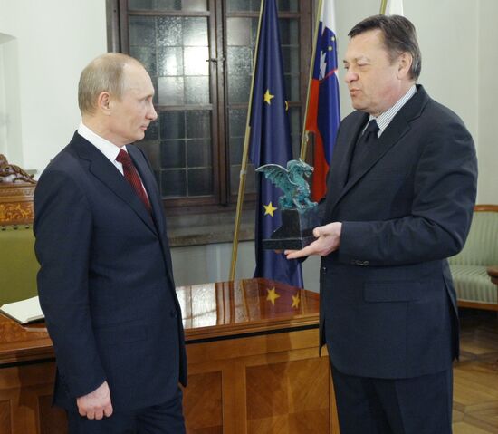 Vladimir Putin visits Slovenia