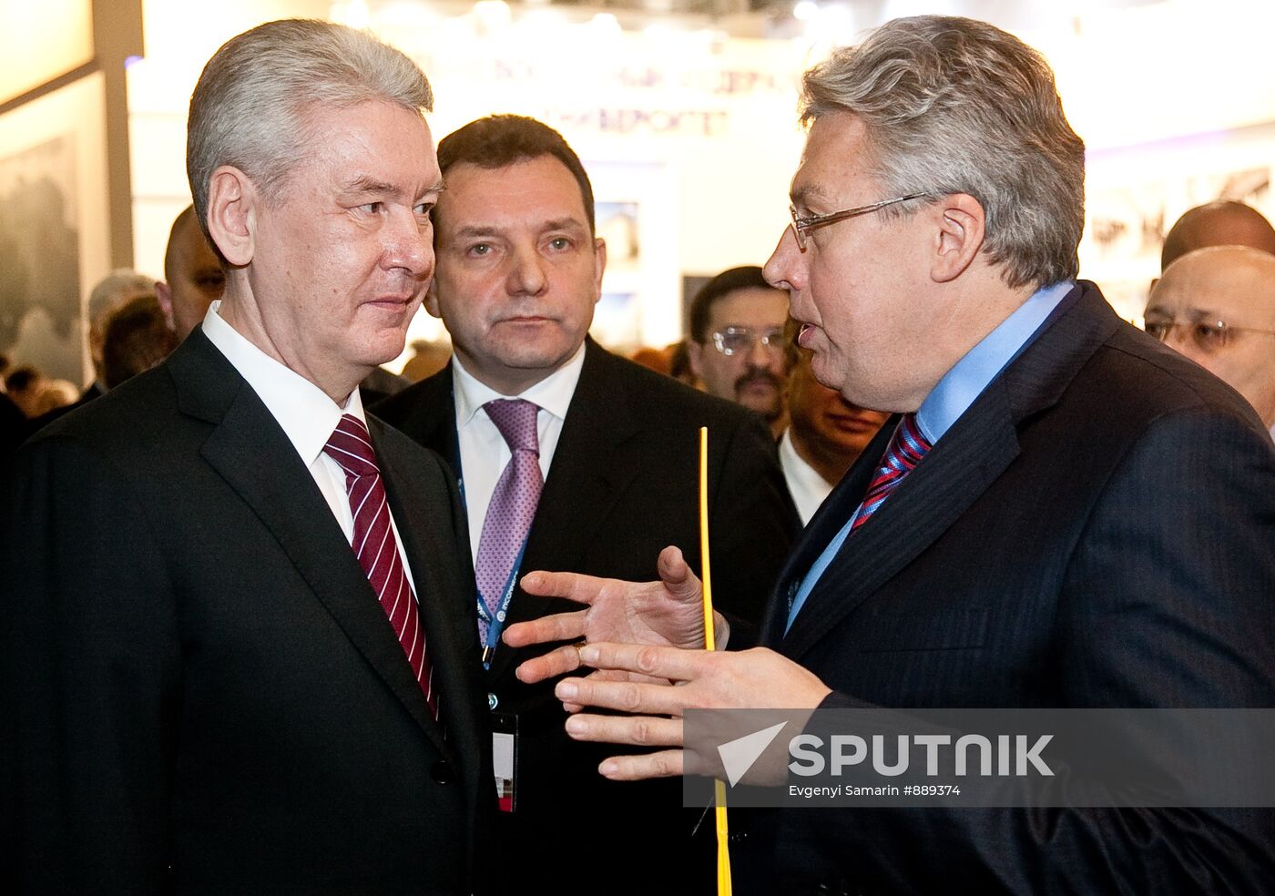 Sergei Sobyanin at Goszakaz-2011 exhibition