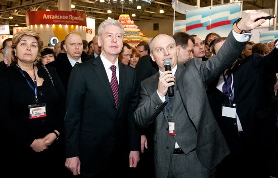 Sergei Sobyanin at Goszakaz-2011 exhibition