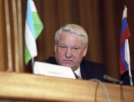 Russian President Boris Yeltsin