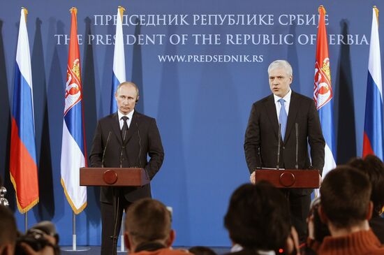 Vladimir Putin visits Serbia