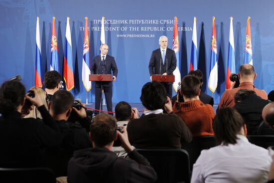 Vladimir Putin visits Serbia