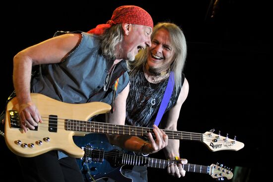 British hard rock band Deep Purple performs live in Moscow