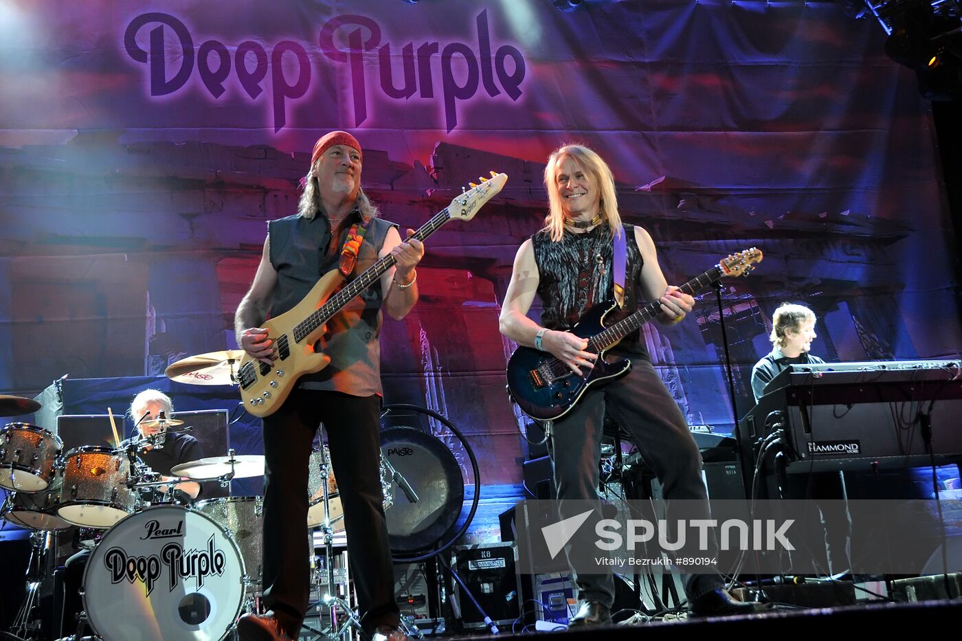 British hard rock band Deep Purple performs live in Moscow