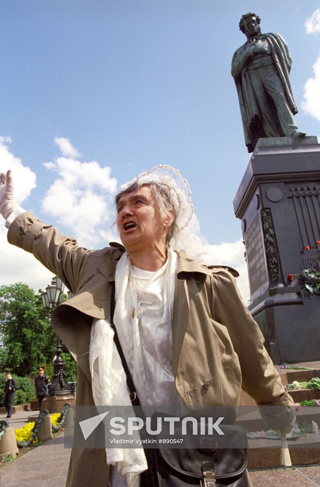 At Alexander Pushkin monument