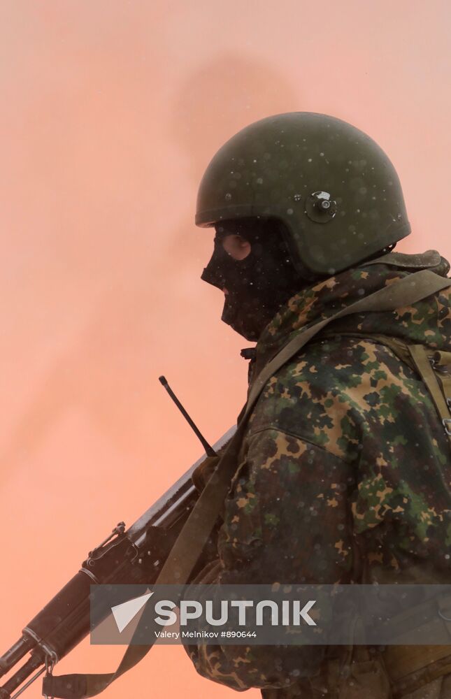 Anti-terrorist drills of Russia's Interior Force