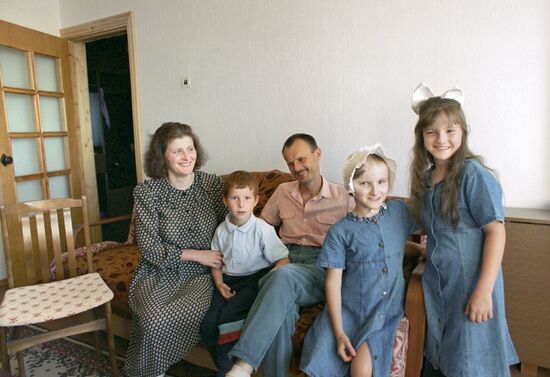Conjoined twins Vilia and Vitalia Tamulevičius's family
