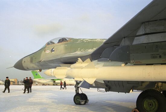 MiG 29 STM fighter jet at Zhukovsky aerodrome