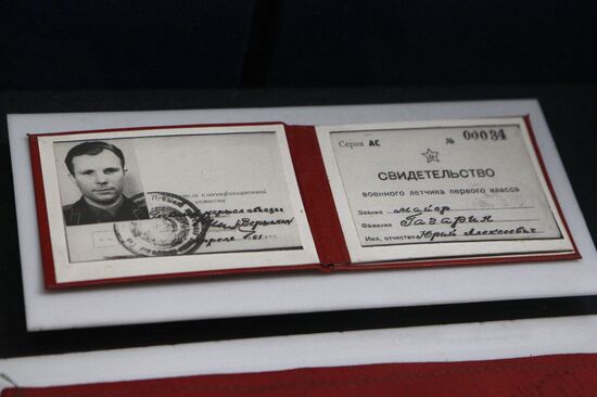 Yuri Gagarin's certificate of a military pilot