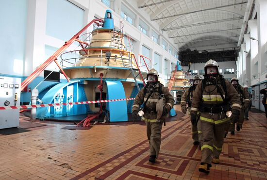 Anti-flood drills, Nizhne-Svir hydroelectric plant