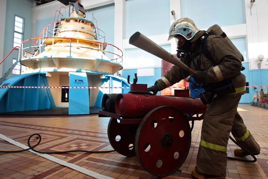 Anti-flood drills, Nizhne-Svir hydroelectric plant