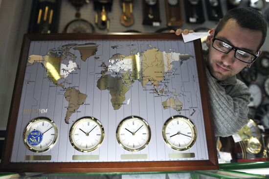 Clock store in St. Petersburg