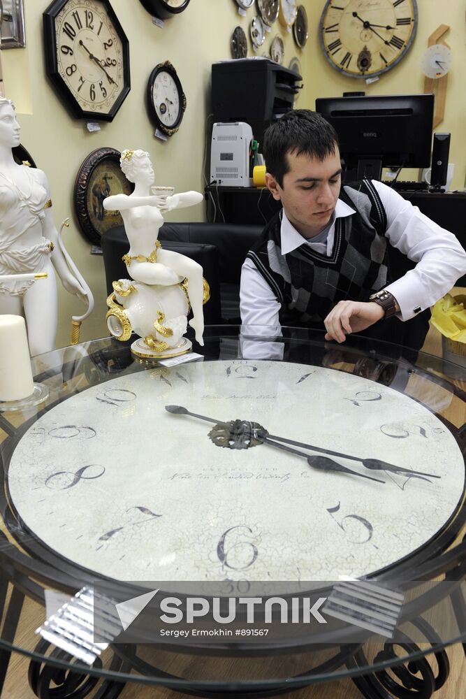 Clock store in St. Petersburg