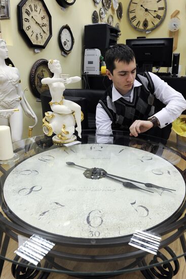 Clock store in St. Petersburg
