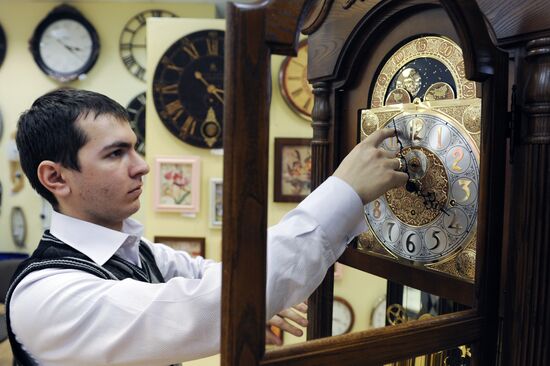 Clock store in St. Petersburg