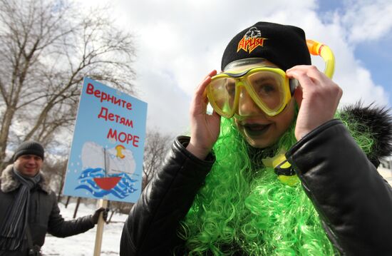 Rally of Moscow divers "Give us back Egypt"