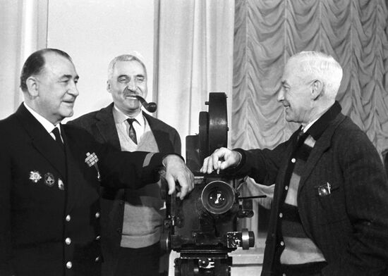 Georgy Mezentsev, Konstantin Simonov, and Roman Karmen