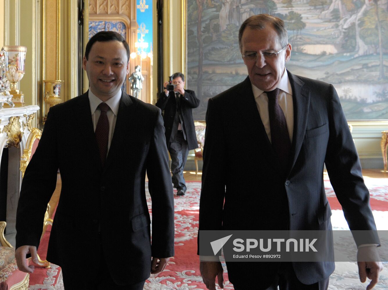 Sergei Lavrov meets Ruslan Kazakbayev