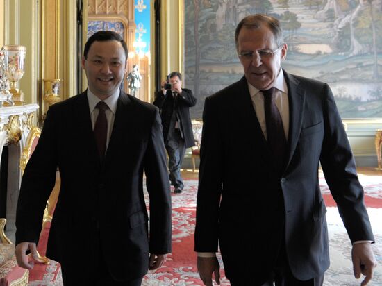 Sergei Lavrov meets Ruslan Kazakbayev