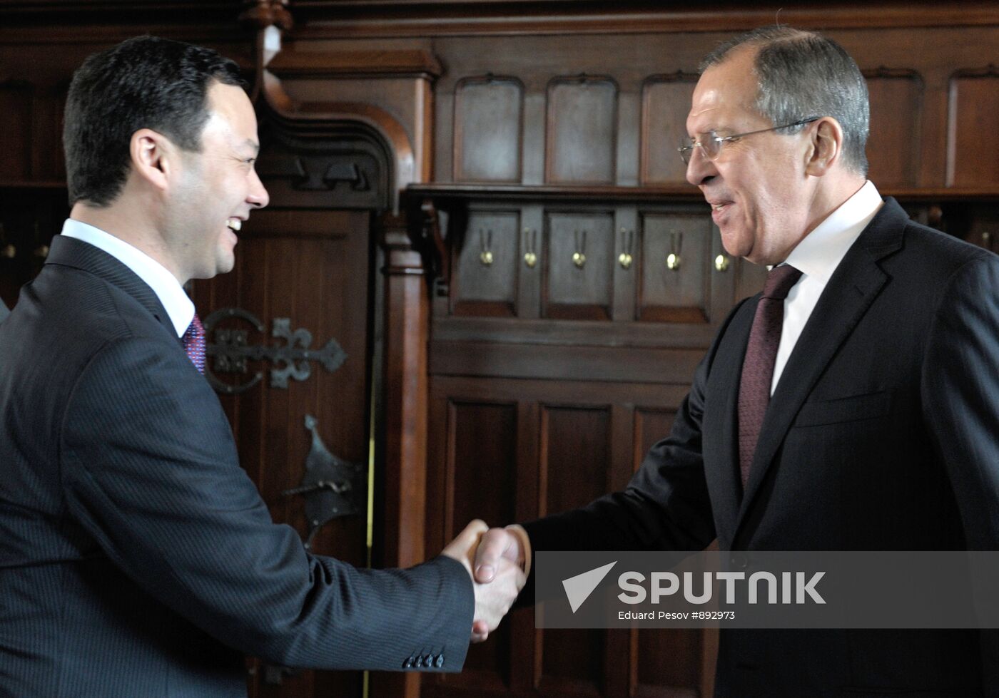 Sergei Lavrov meets Ruslan Kazakbayev