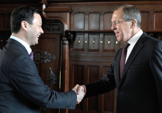 Sergei Lavrov meets Ruslan Kazakbayev