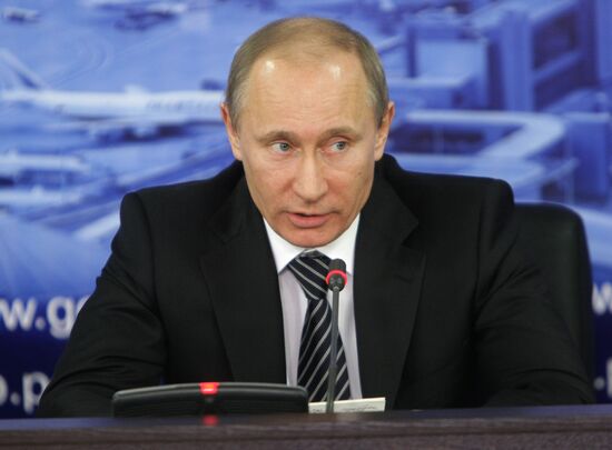 Vladimir Putin holds a meeting at Sheremetyevo airport