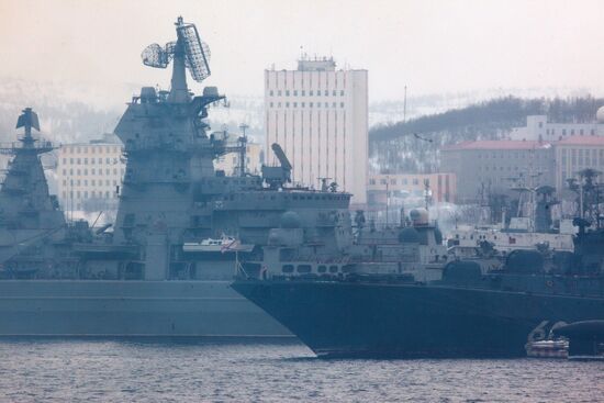 View of Severnomorsk and Kola Bay