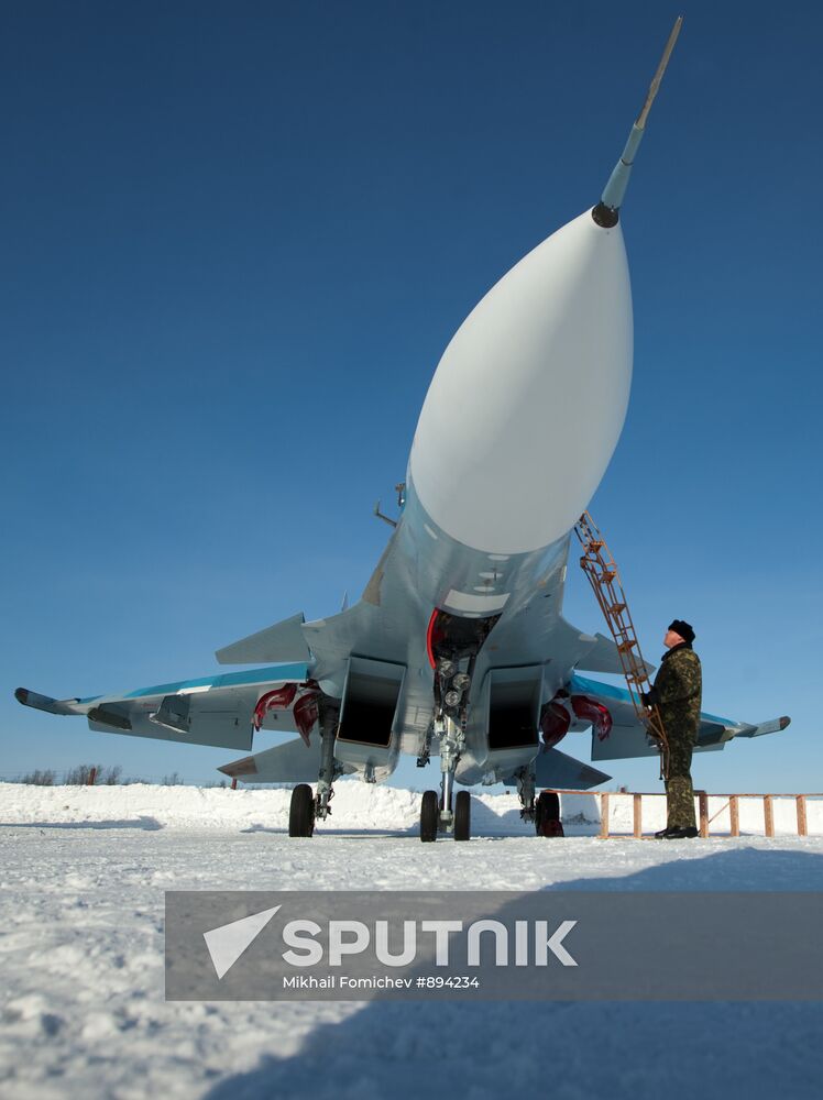 Training missions of Northern Fleet 279th fighter wing