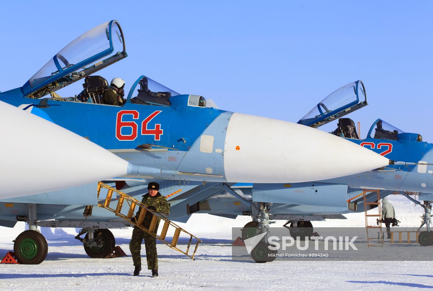 Training missions of Northern Fleet 279th fighter wing