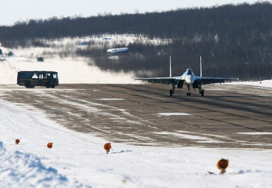 Training missions of Northern Fleet 279th fighter wing