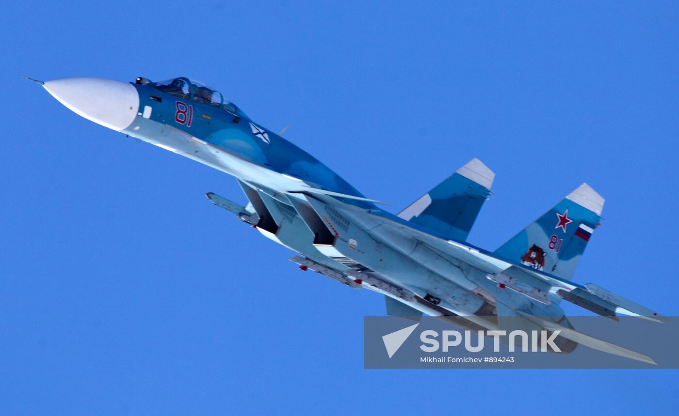 Training missions of Northern Fleet 279th fighter wing