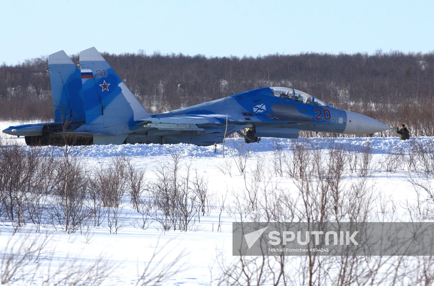 Training missions of Northern Fleet 279th fighter wing